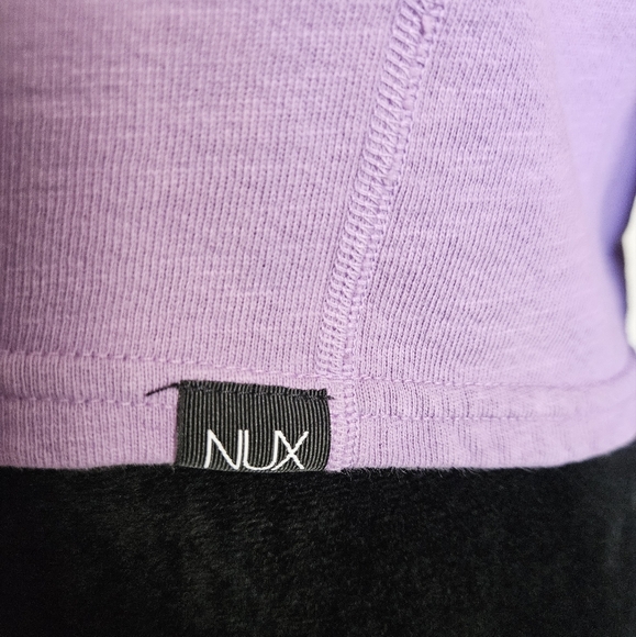 Nux Women's Long Sleeve Purple Cropped Sweatshirt Size L - Picture 7 of 7